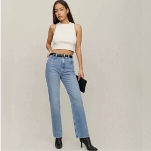 Reformation High Rise Straight Jeans